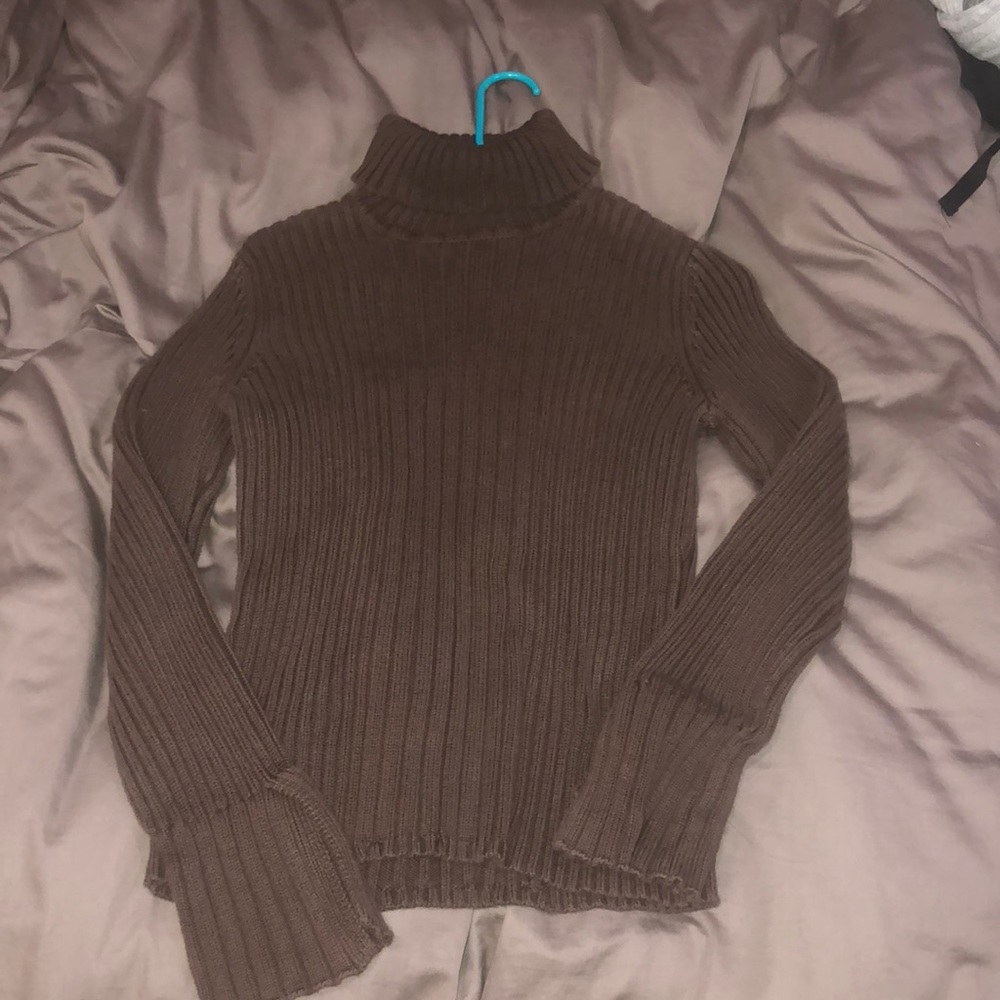 Dark Brown Turtle Neck Sweater